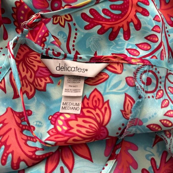 Dlicates Women's Blue and Red Flower Dress - Picture 4 of 4